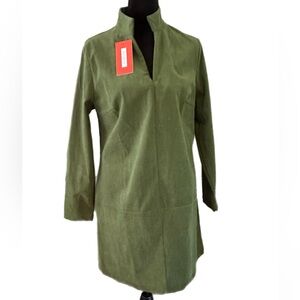 New Collection Corduroy Retro Green Dress  Size Medium